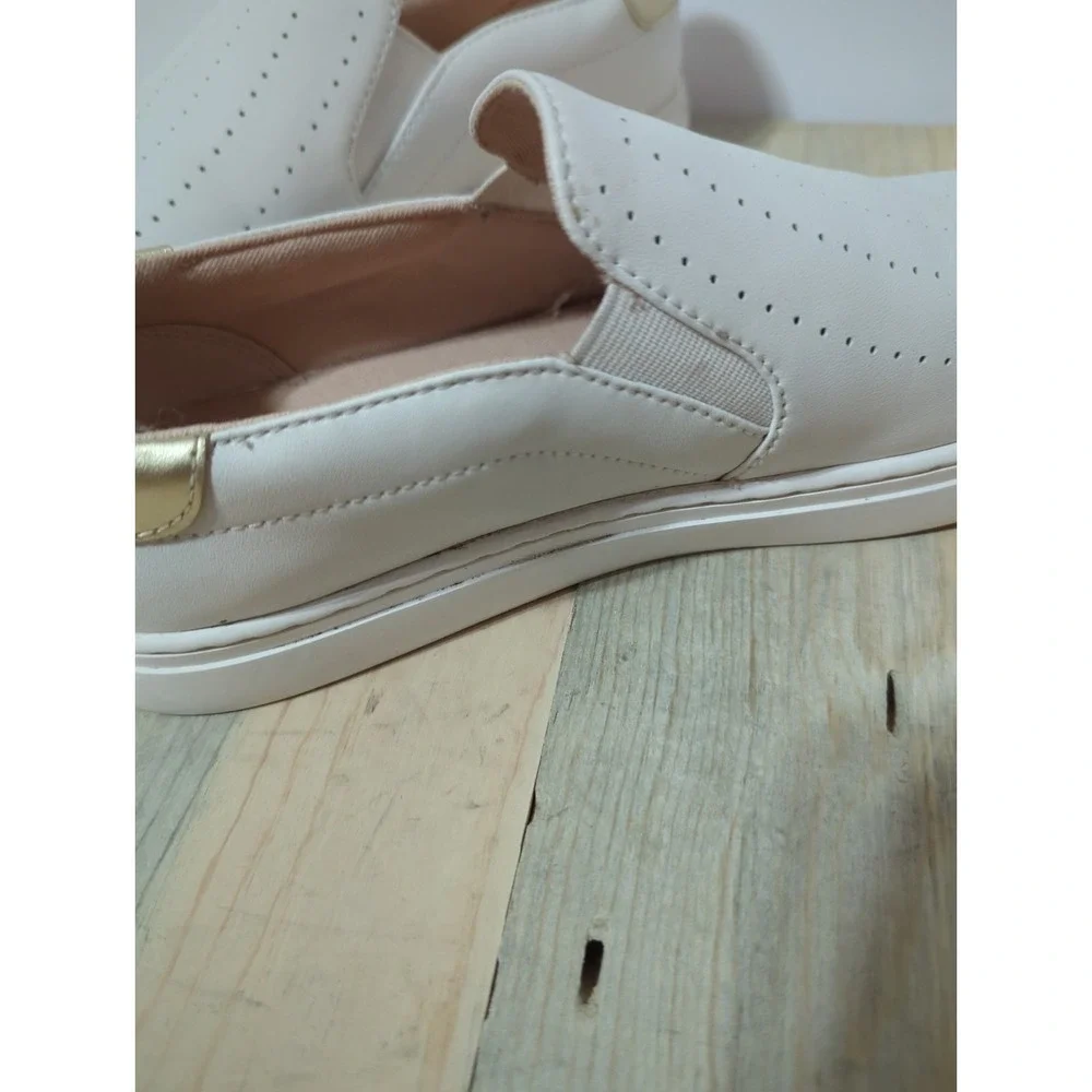 Kate Spade Azores Perforated White Leather Slip On Sneakers 7.5 Spade Design